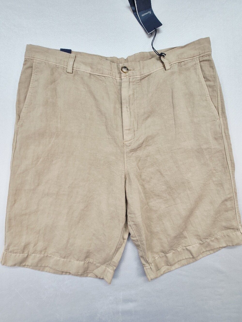 Faconnable Men's 38 Linen Tailored Shorts Sand Color NWT